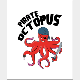 Pirate Octopus Posters and Art